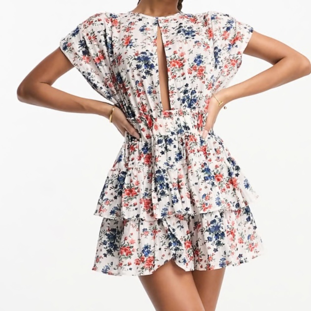 ASOS Design Ra-ra Playsuit in Floral